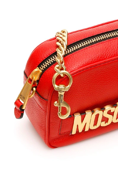 Shop Moschino Logo Camera Bag In Red