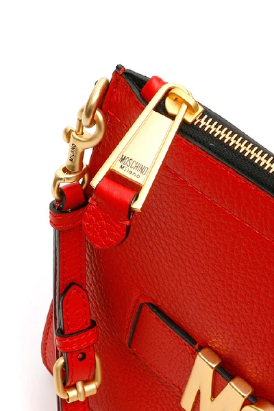 Shop Moschino Logo Pouch In Red