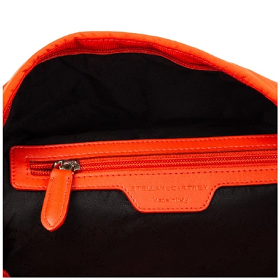 Shop Stella Mccartney Logo Printed Backpack In Orange