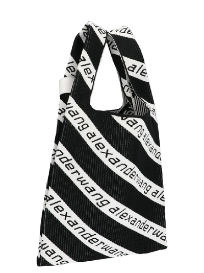 Shop Alexander Wang Logo Striped Tote Bag In Multi