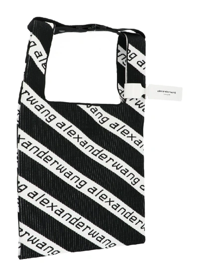 Shop Alexander Wang Logo Striped Tote Bag In Multi