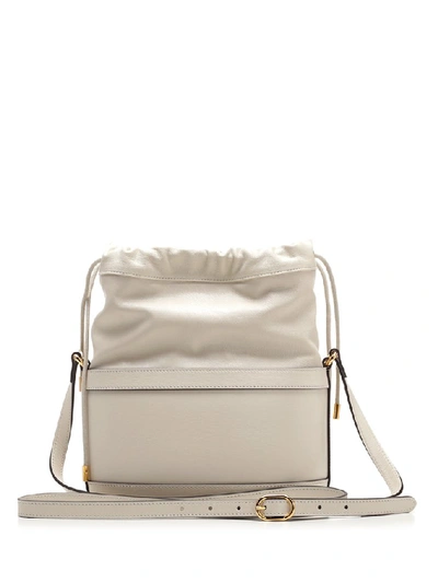 Shop Gucci 1955 Horsebit Bucket Bag In White
