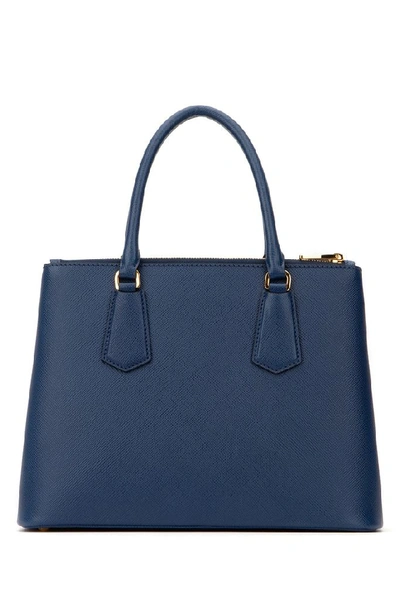 Prada Galleria Hanging Tag Tote Bag In Navy | ModeSens