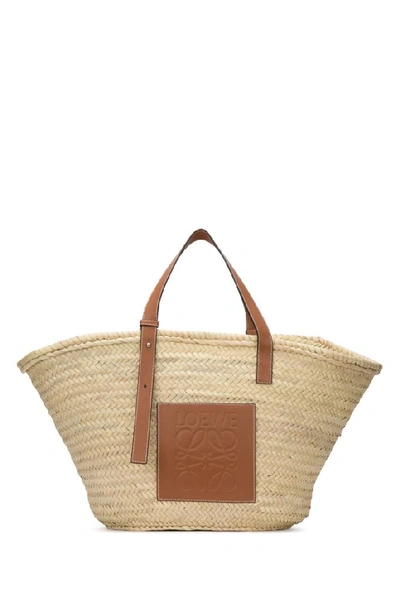 Shop Loewe Large Basket Tote Bag In Beige