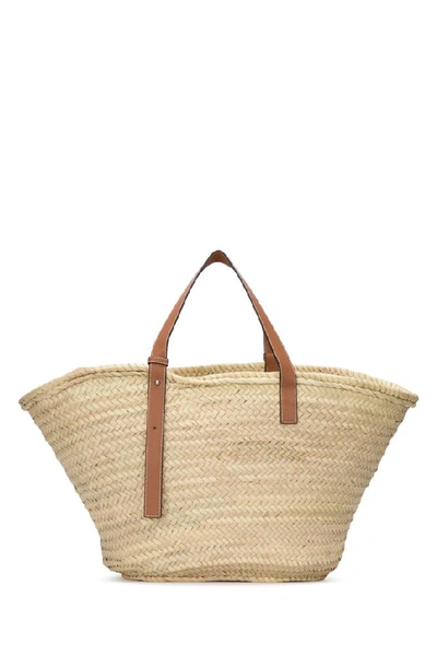 Shop Loewe Large Basket Tote Bag In Beige