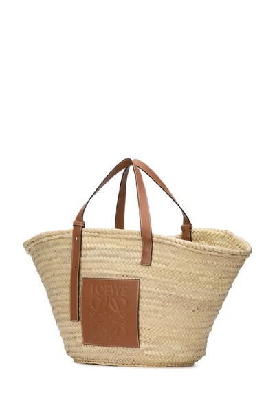 Shop Loewe Large Basket Tote Bag In Beige