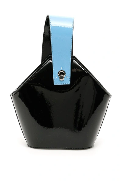 Shop Danse Lente Mini Johnny Patent Bucket Bag In Black