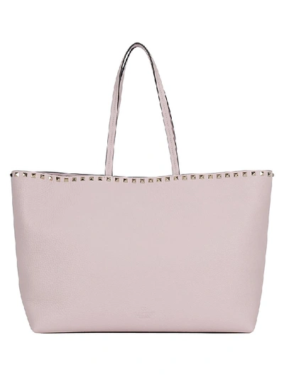 Shop Valentino Garavani Rockstud Tote Bag In Pink