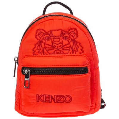 Shop Kenzo Tiger Embroidered Backpack In Red