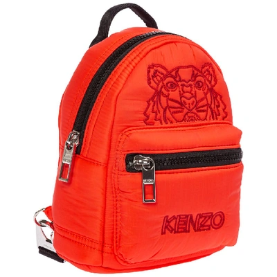 Shop Kenzo Tiger Embroidered Backpack In Red
