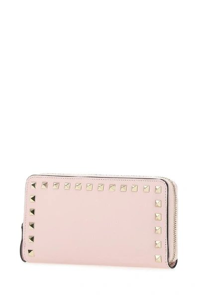 Shop Valentino Garavani Rockstud Wallet In Pink