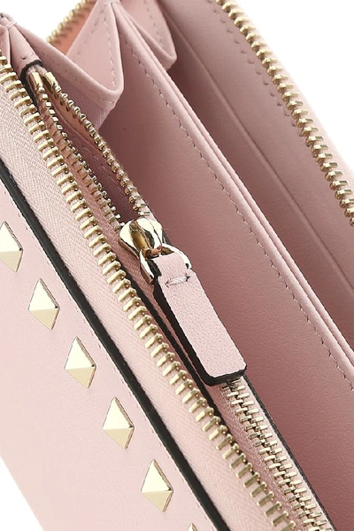 Shop Valentino Garavani Rockstud Wallet In Pink