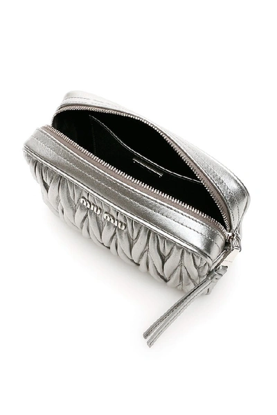 Miu Miu Matelassé Shoulder Bag - Silver