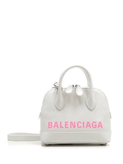 Shop Balenciaga Ville Xxs Tote Bag In White