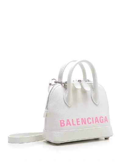 Shop Balenciaga Ville Xxs Tote Bag In White