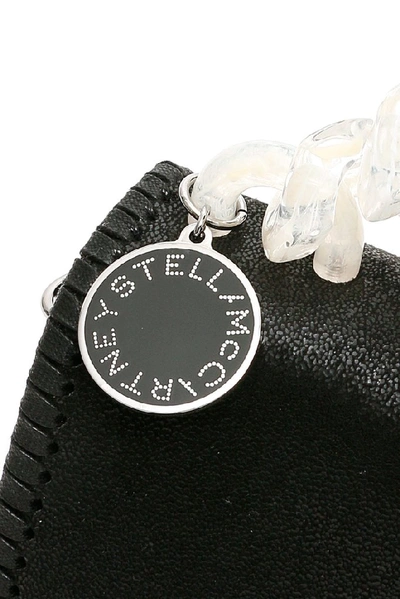Shop Stella Mccartney Logo Chain Shoulder Bag In Black