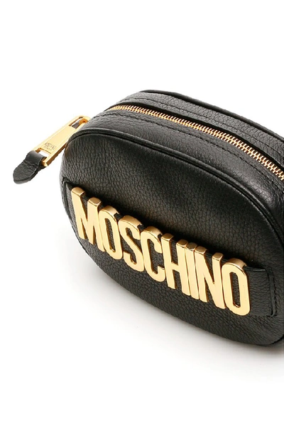 Shop Moschino Logo Camera Bag In Black