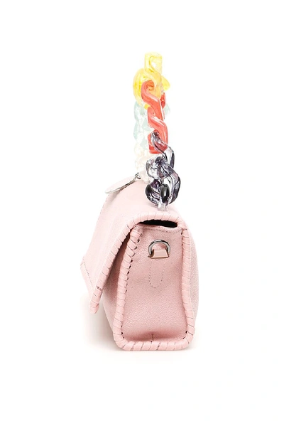 Shop Stella Mccartney Oversize Chain Shoulder Bag In Pink