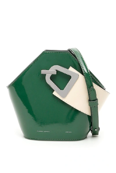 Shop Danse Lente Mini Johnny Patent Bucket Bag In Green