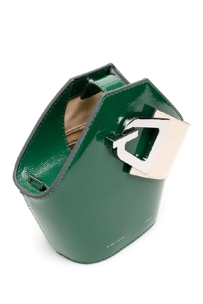 Shop Danse Lente Mini Johnny Patent Bucket Bag In Green