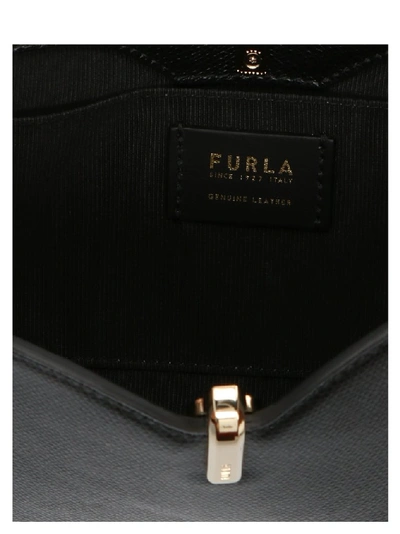 Shop Furla Ribbon Clutch Bag In Black
