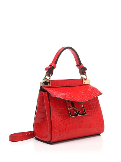 Shop Givenchy Mini Mystic Embossed Tote Bag In Red