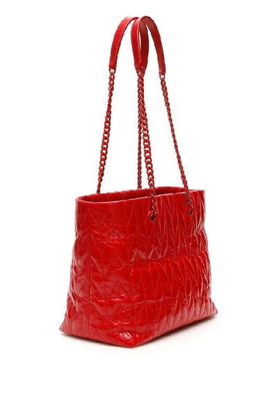 Shop Miu Miu Quilted Tote Bag In Red