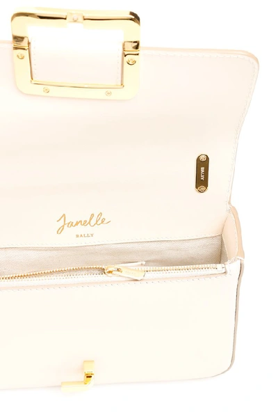 Shop Bally Janelle Shoulder Bag In Beige