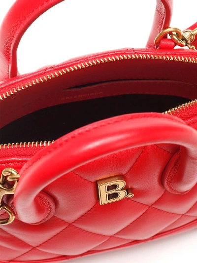 Shop Balenciaga Ville Xxs Tote Bag In Red