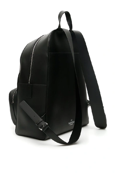 Shop Valentino Vltn Logo Backpack In Black