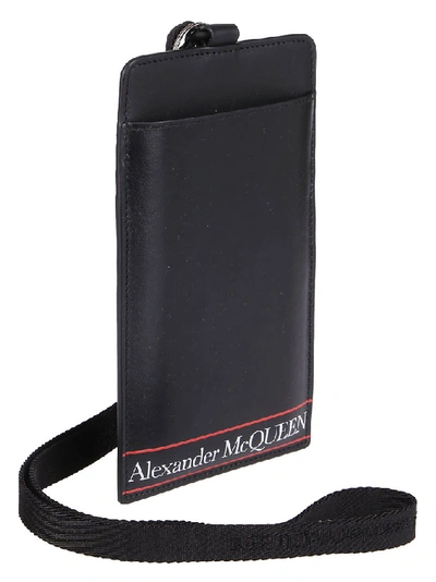 Shop Alexander Mcqueen Logo Cardholder In Black