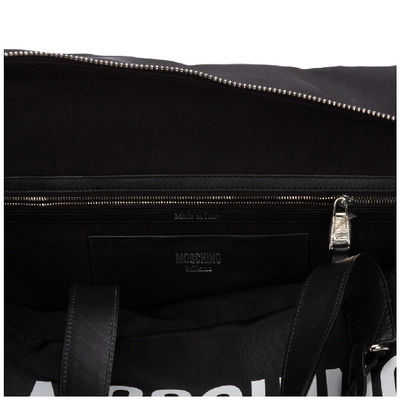 Shop Moschino Logo Duffle Bag In Black