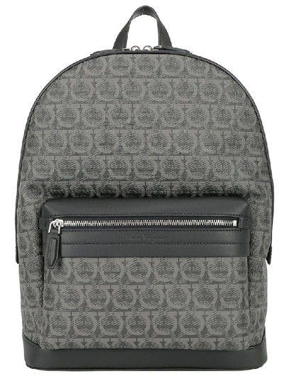 Shop Ferragamo Salvatore  Gancini Print Backpack In Multi