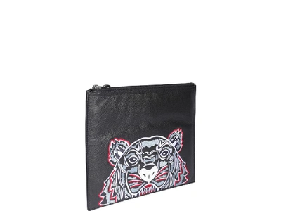 Shop Kenzo Tiger Clutch Bag In Black