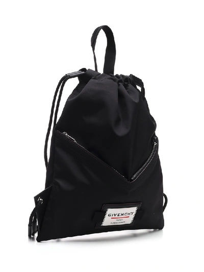 Shop Givenchy Downtown Drawstring Backpack In Black