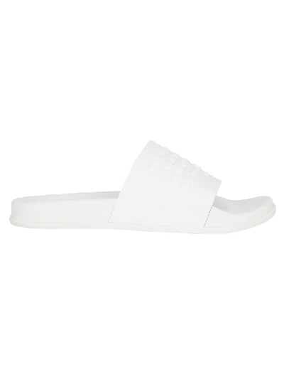 Shop Maison Margiela Logo Slides In White