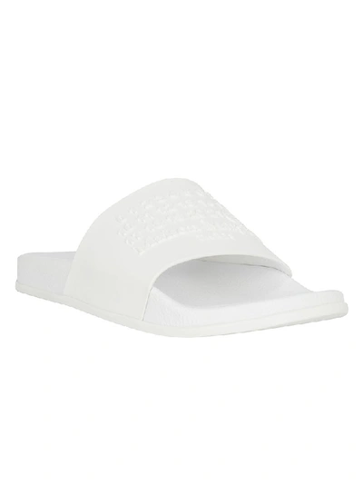 Shop Maison Margiela Logo Slides In White