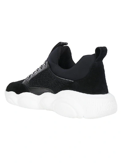 Shop Moschino Teddy Sole Sneakers In Black