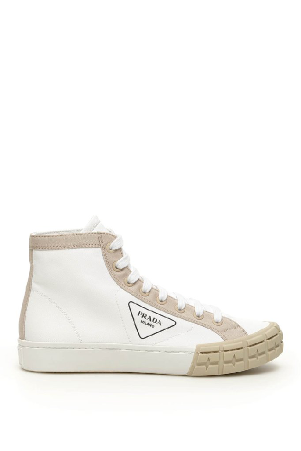 prada white high top sneakers