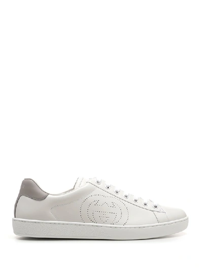 Shop Gucci Ace Interlocking G Sneakers In White