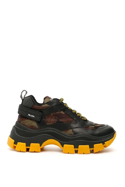 Shop Prada Pegasus Chunky Sole Sneakers In Multi