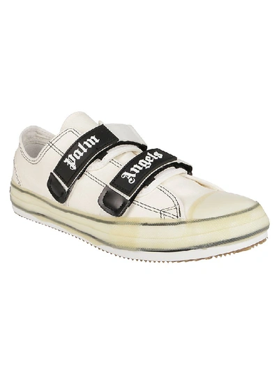 Shop Palm Angels Logo Touch Strap Sneakers In White