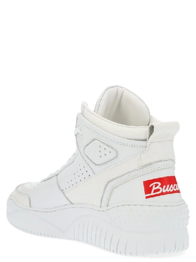 Buscemi Basket High-top Leather Sneakers In White | ModeSens
