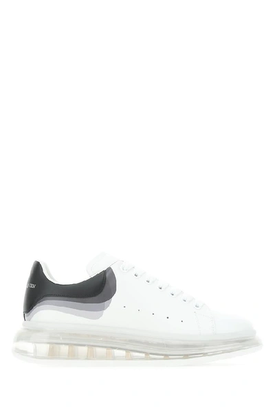 Shop Alexander Mcqueen Overlay Printed Oversized Sneakers In White