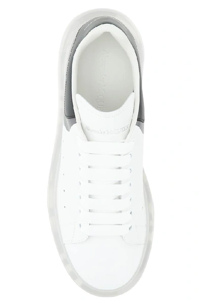 Shop Alexander Mcqueen Overlay Printed Oversized Sneakers In White