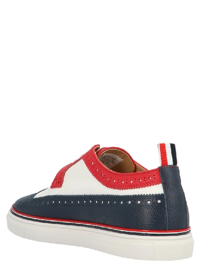 Shop Thom Browne Perforated Lace Up Shoes In Multi