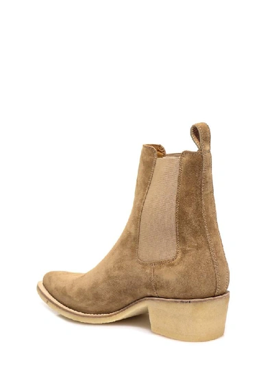 Shop Amiri Side Panelled Ankle Boots In Brown