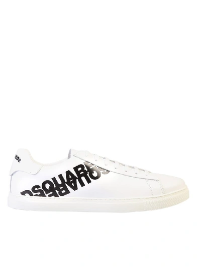 Shop Dsquared2 Logo Print Sneakers In White