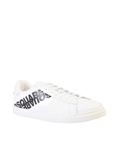 Shop Dsquared2 Logo Print Sneakers In White