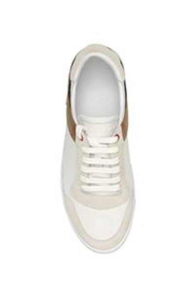 Shop Burberry House Check Trim Sneakers In Multi